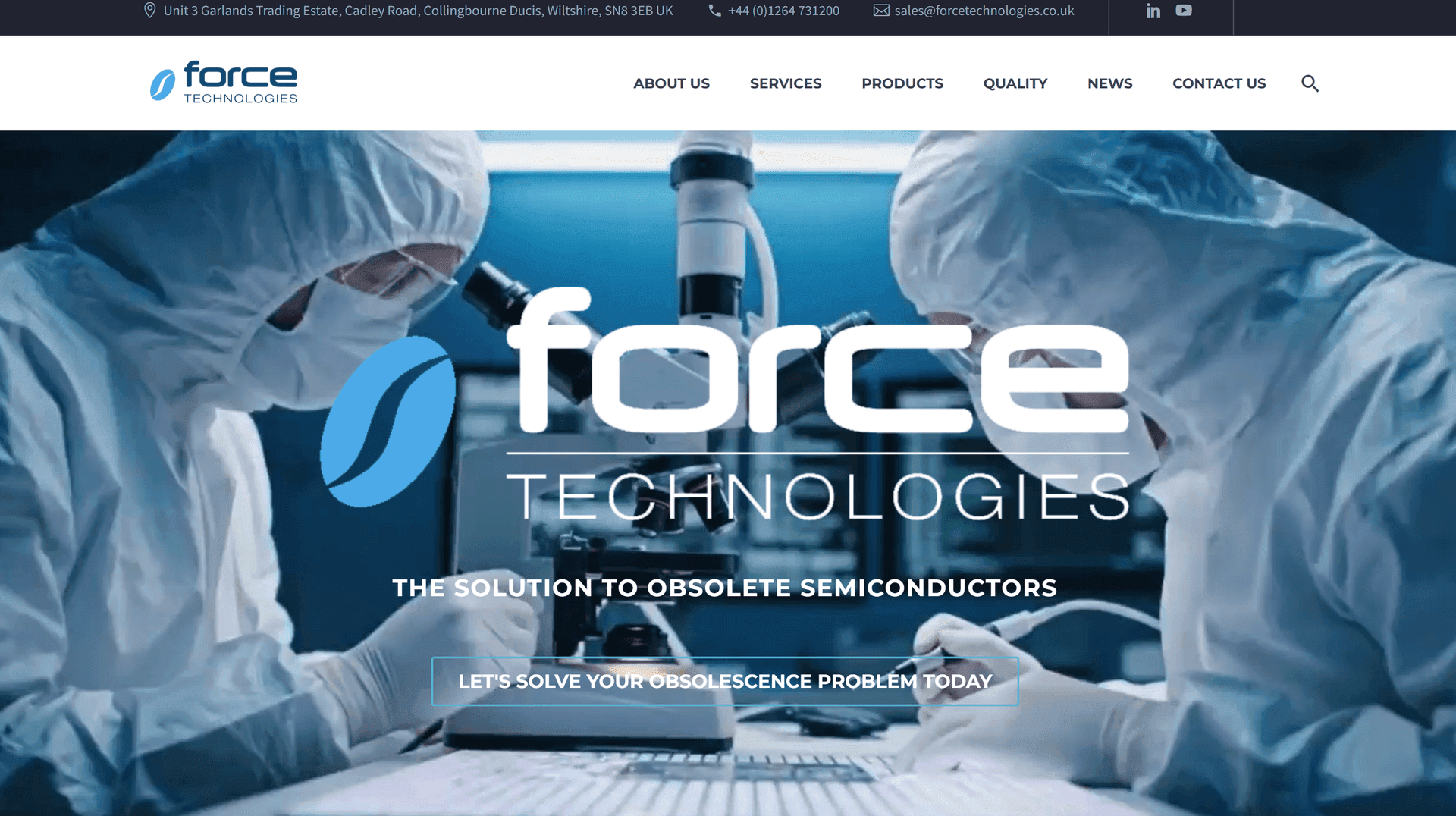 Force Technologies website and marketing channels