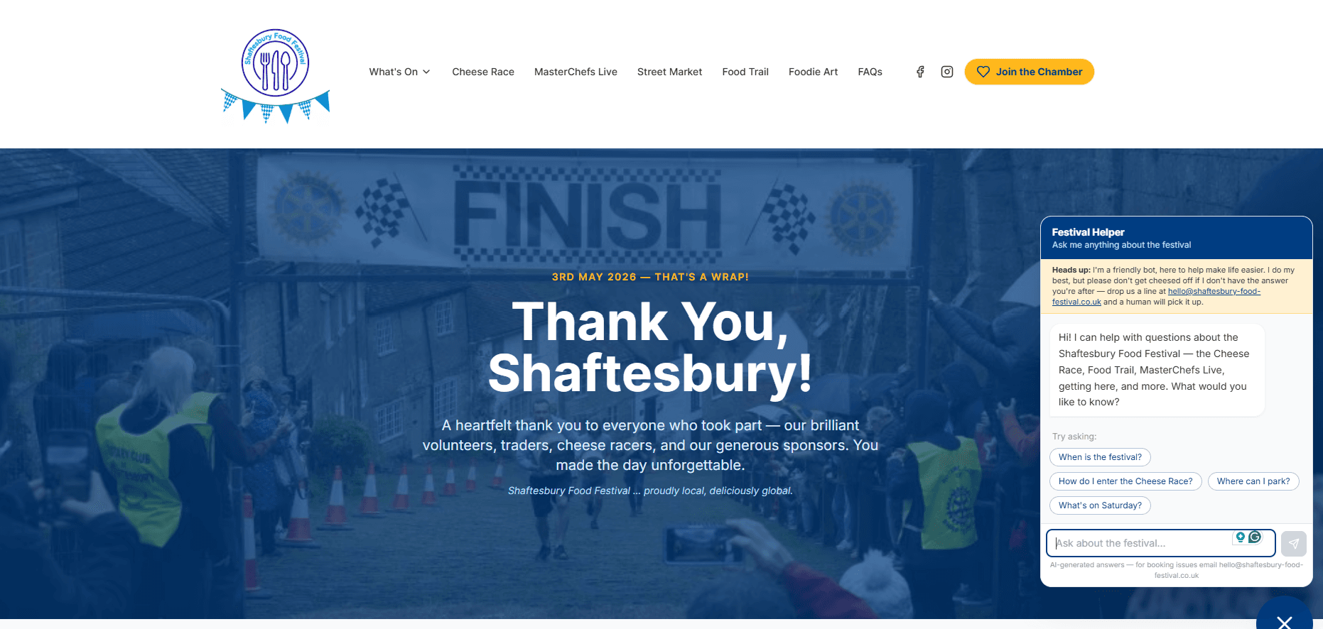 How We Helped Shaftesbury's First Food Festival Become a Resounding Success